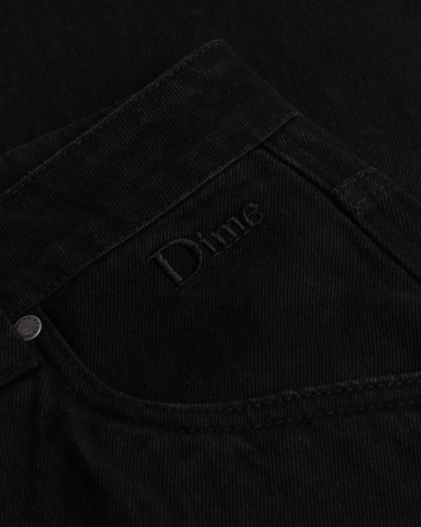 Dime Classic Baggy Denim Pants - Black Washed Pants