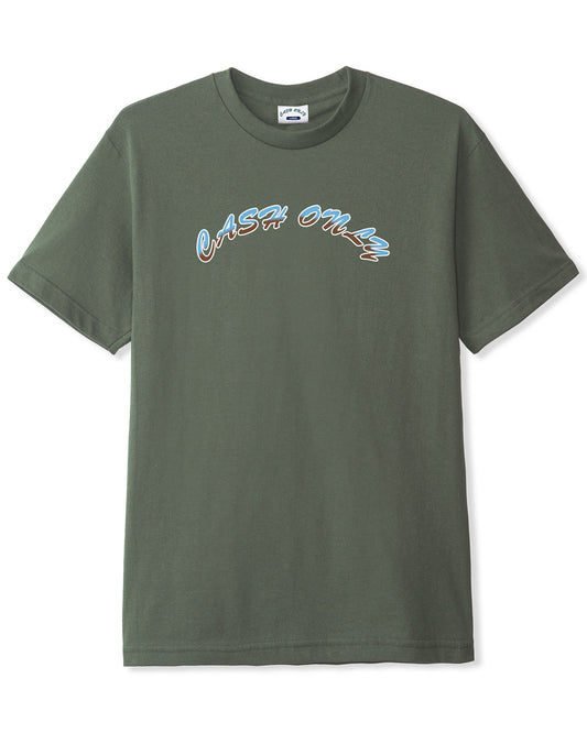 Cash Only Logo SS Tee - Army