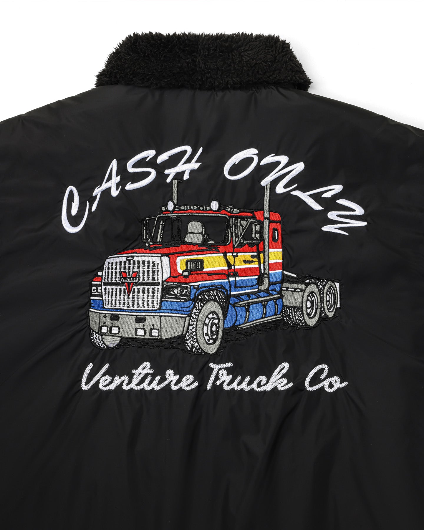 Cash Only Trucker Jacket - Black