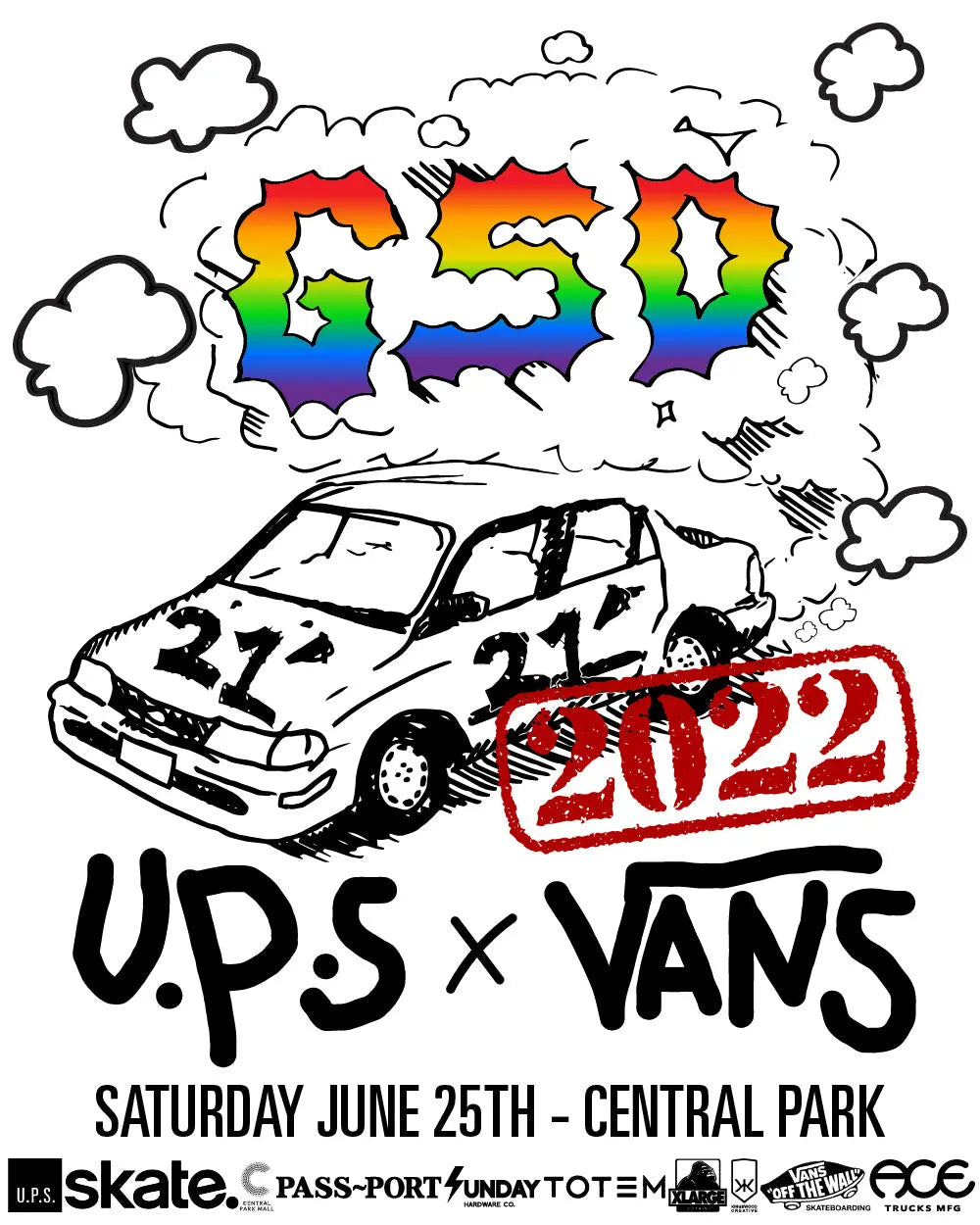 U.P.S. vans go skateboarding day 2022 poster