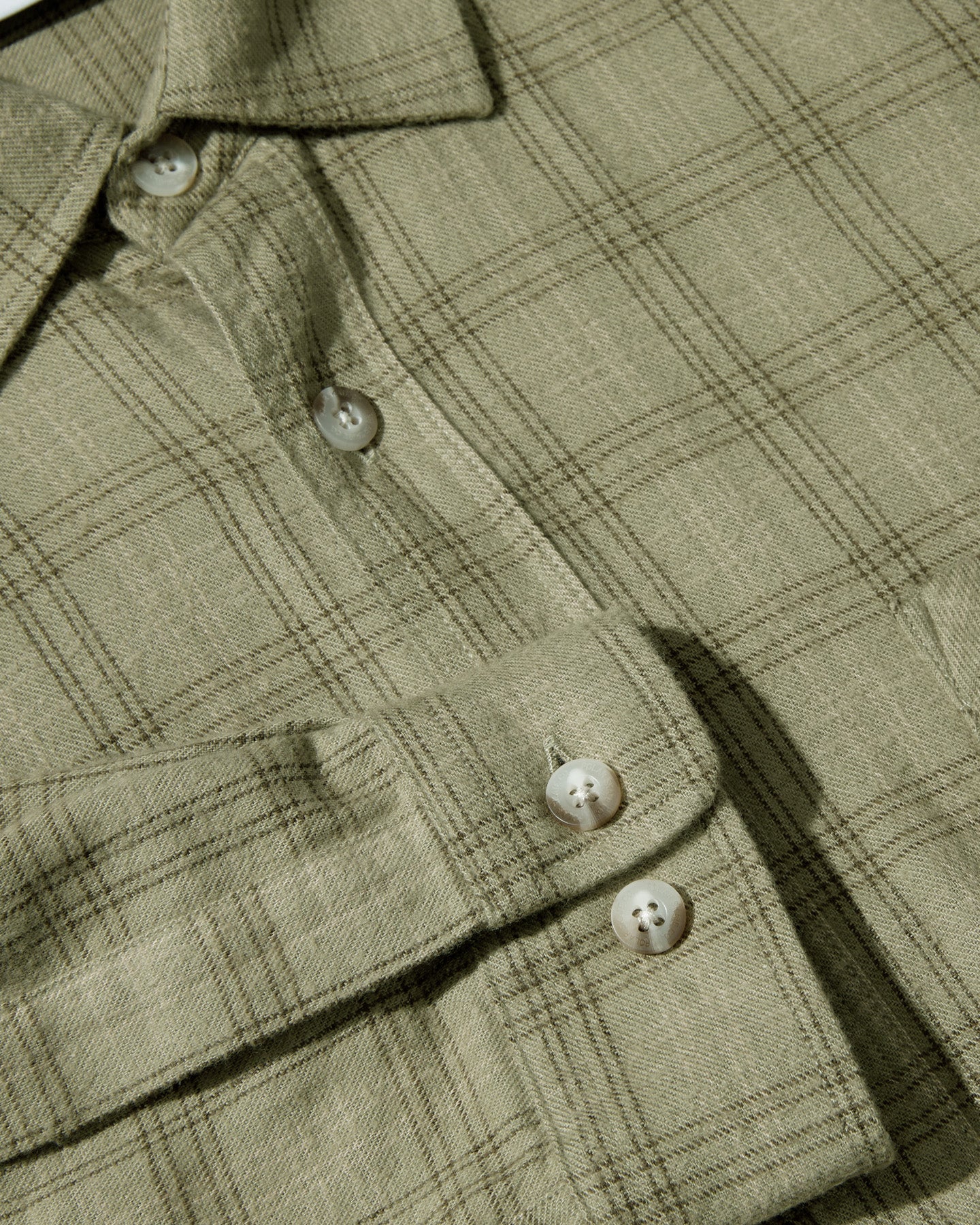 Polar Mitchell LS Flannel Shirt - Green / Beige