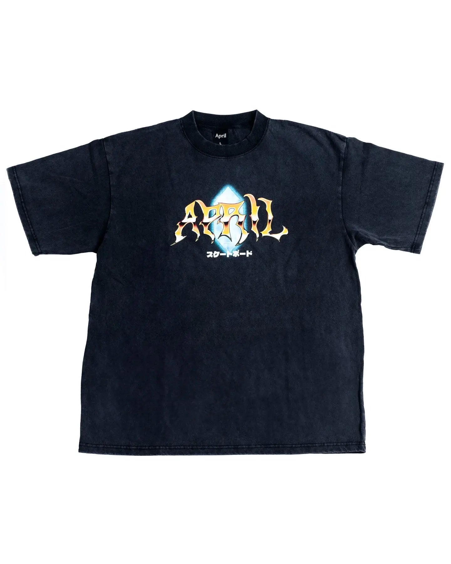 April Skateboarding SS Tee - Washed Black SS Tees