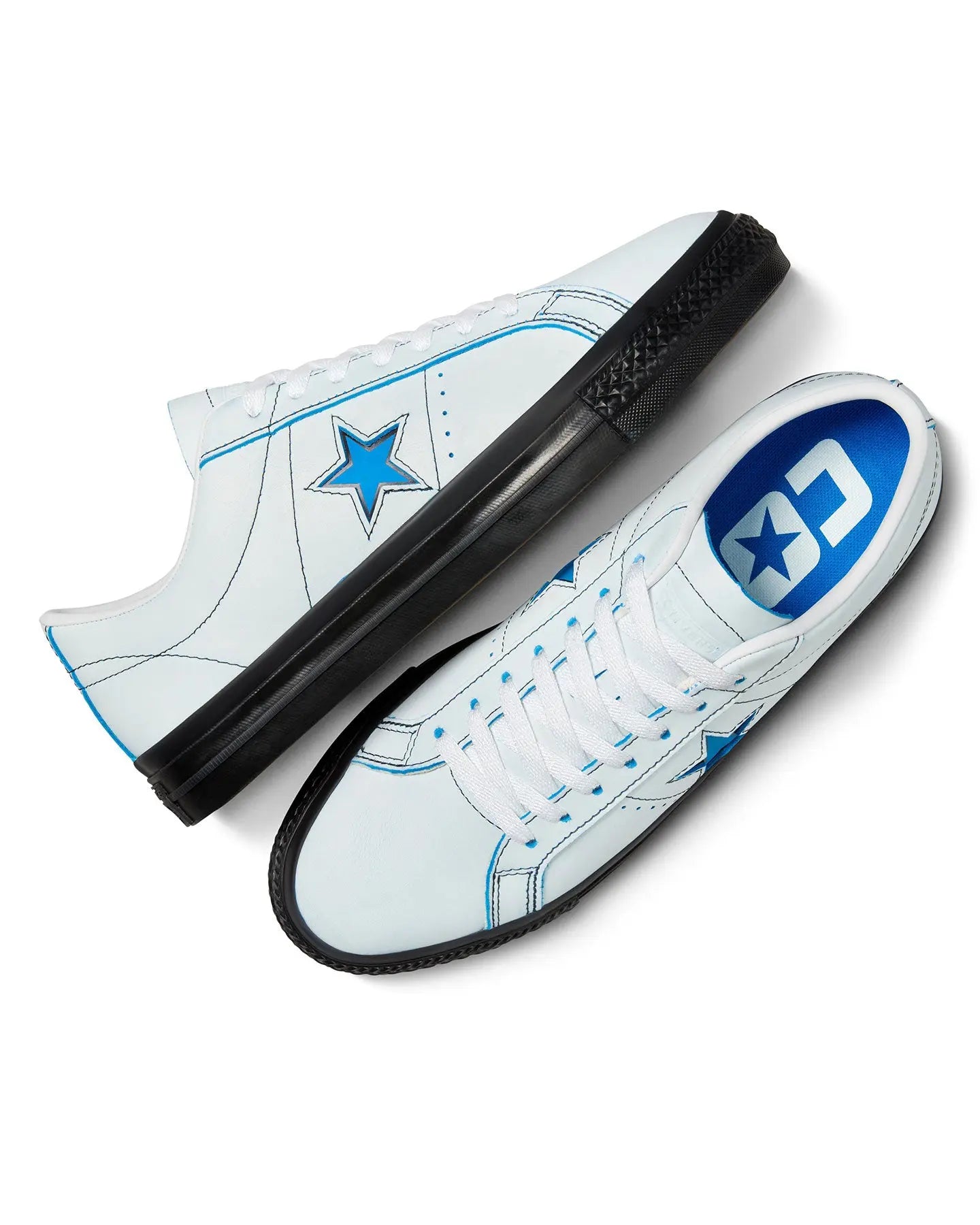 Cons x Eddie Cernicky One Star Pro - White / Black / Blue Footwear