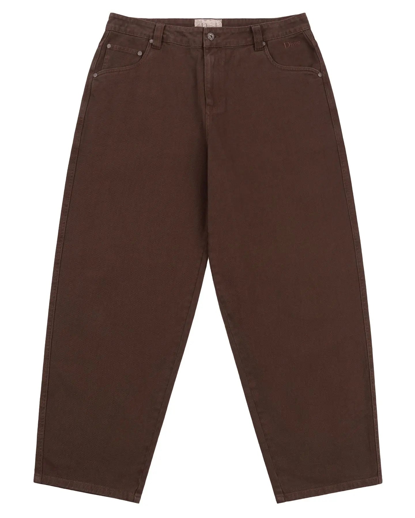 Dime Classic Baggy Denim Pants - Brown Pants