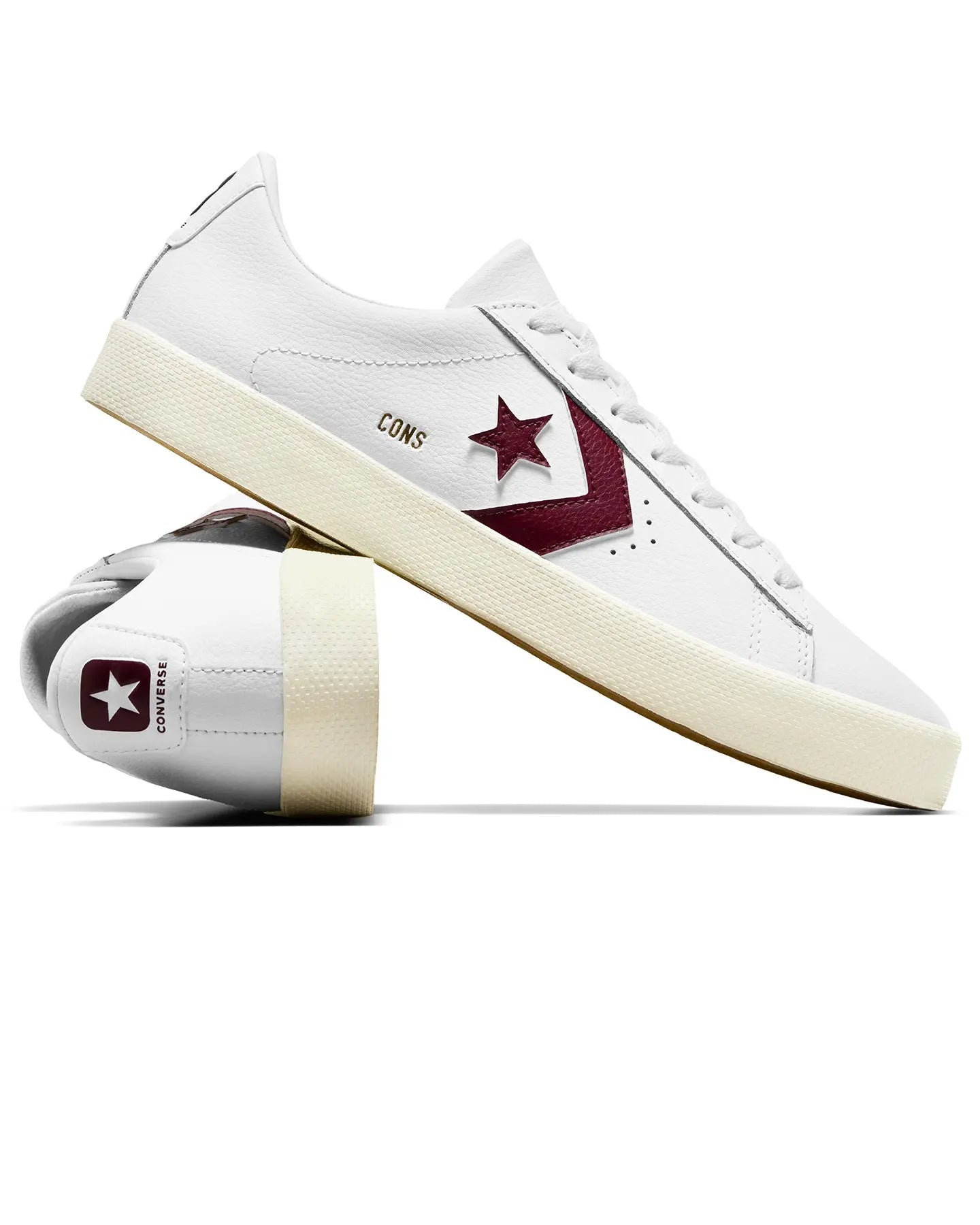 Cons PL Vulc Low - White / Deep Bordeaux / Egret Footwear