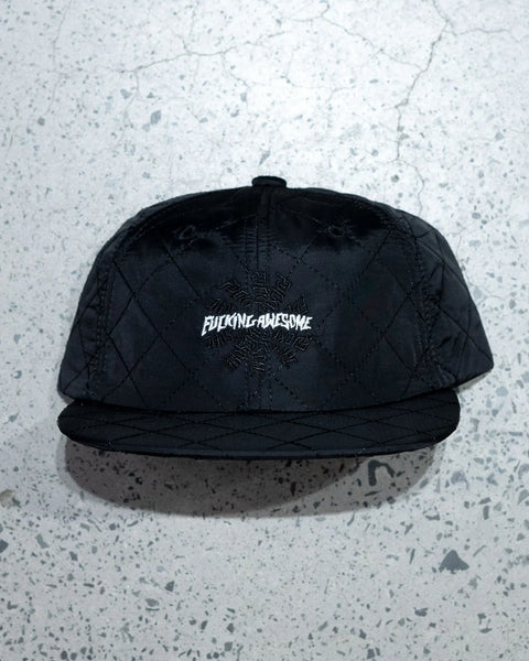 FA Quilted Spiral 6 Panel Cap - Black