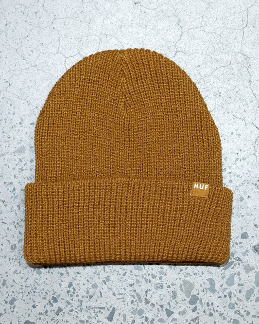 huf set usual beanie rubber brown