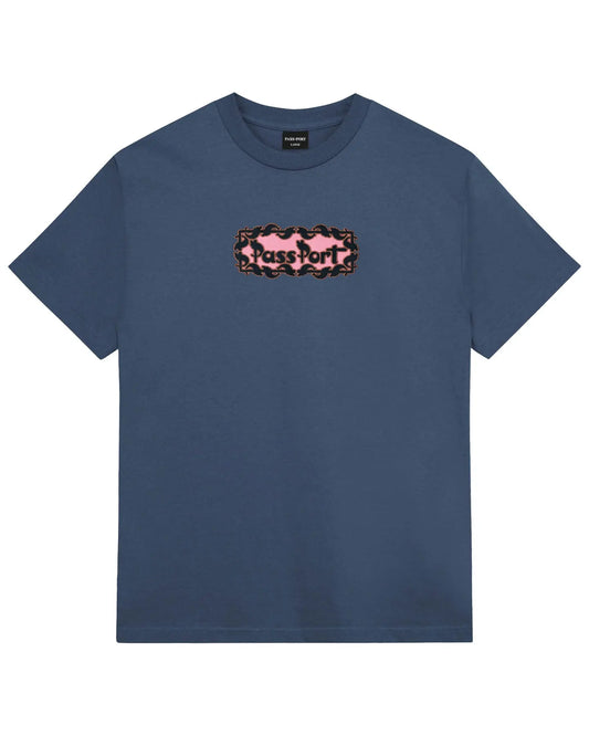 Pass Port Pattoned SS Tee - Harbour Blue SS Tees