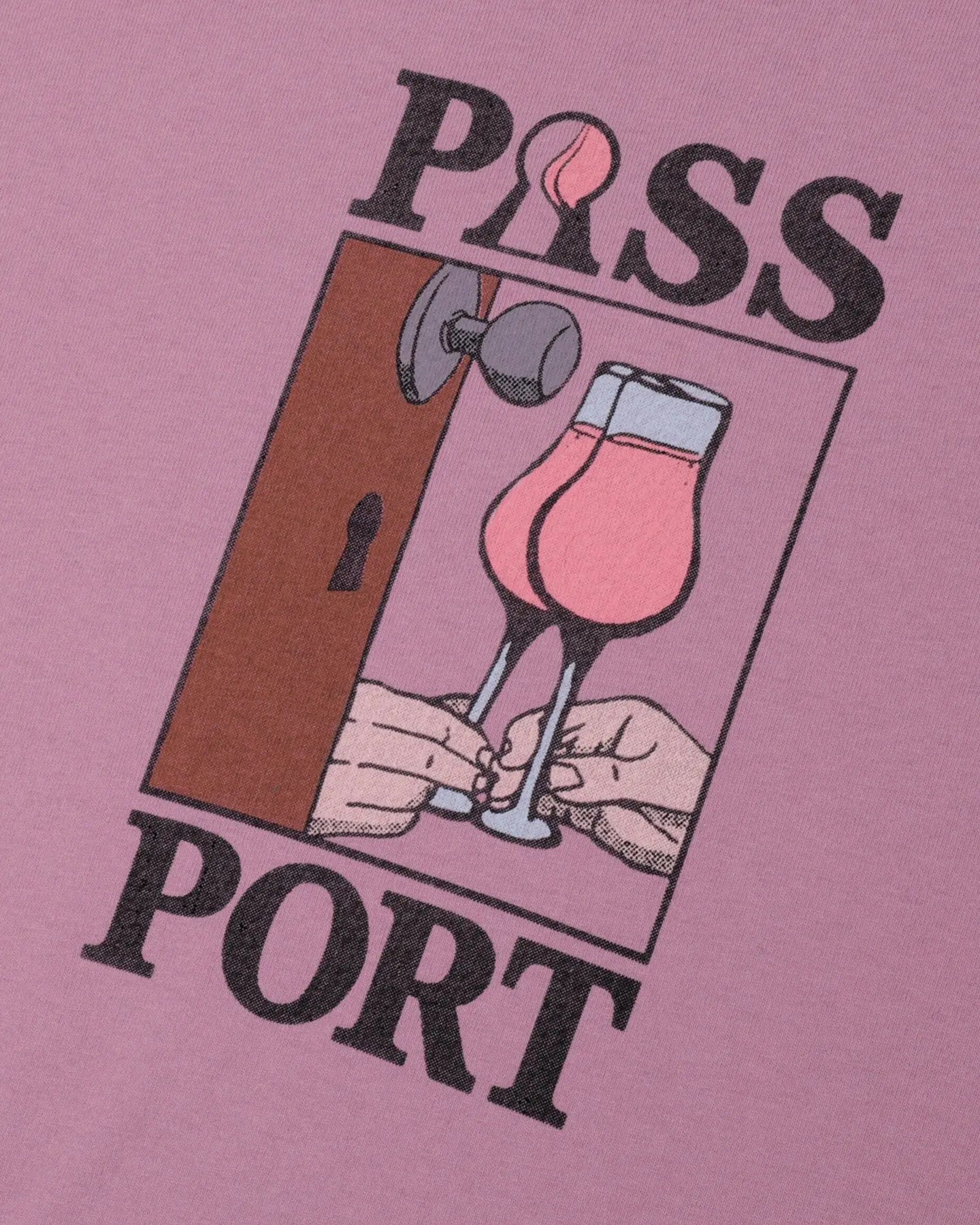 Pass Port What U Think U Saw SS Tee - Washed Berry SS Tees