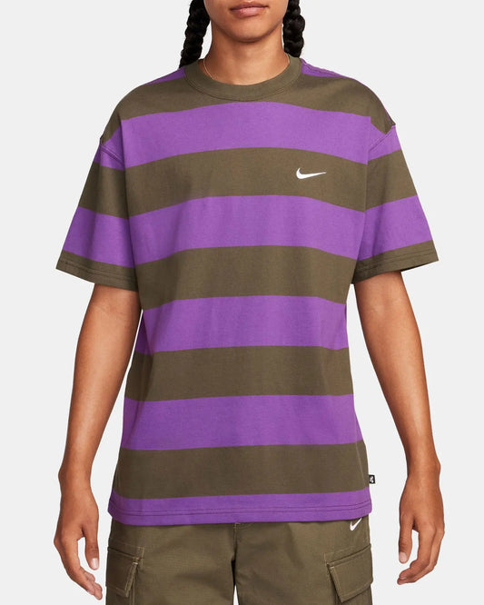 Nike SB Striped SS Tee - Khaki / Purple SS Tees