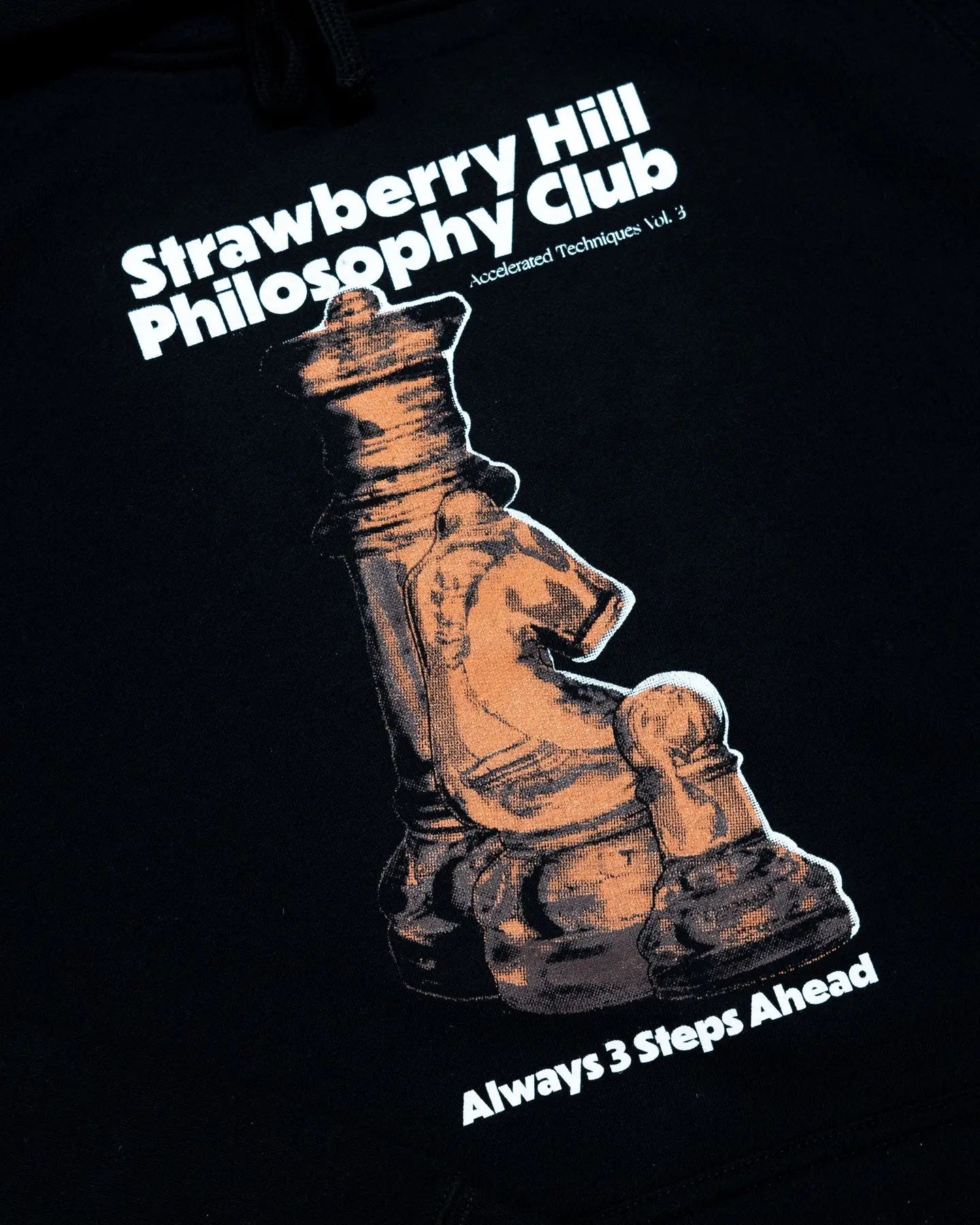 strawberry hill philosophy club 3 steps ahead hoodie black