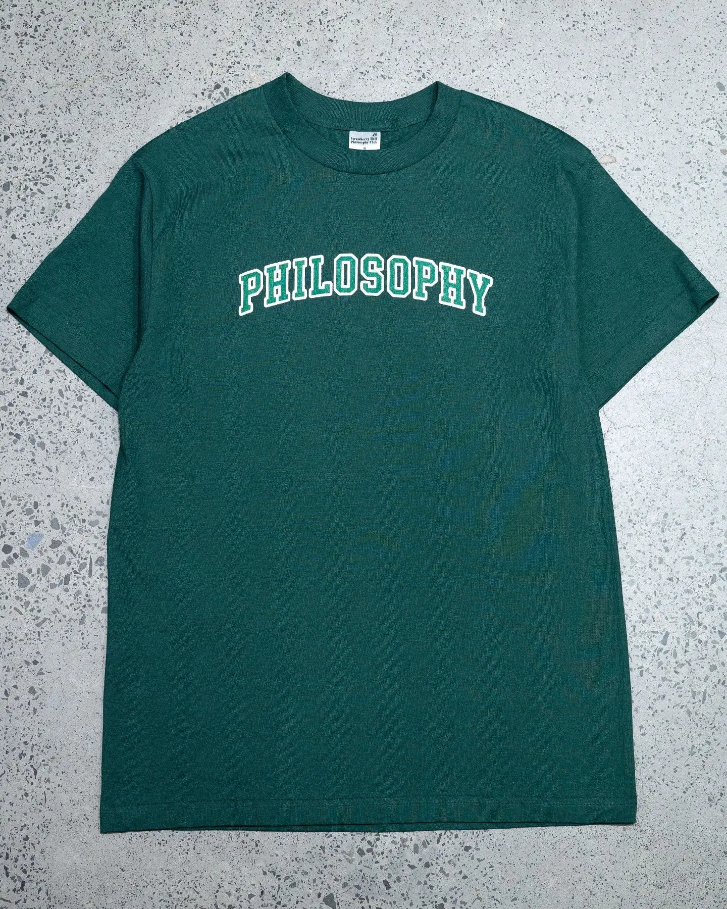 strawberry hill philosophy club arc tee forest green