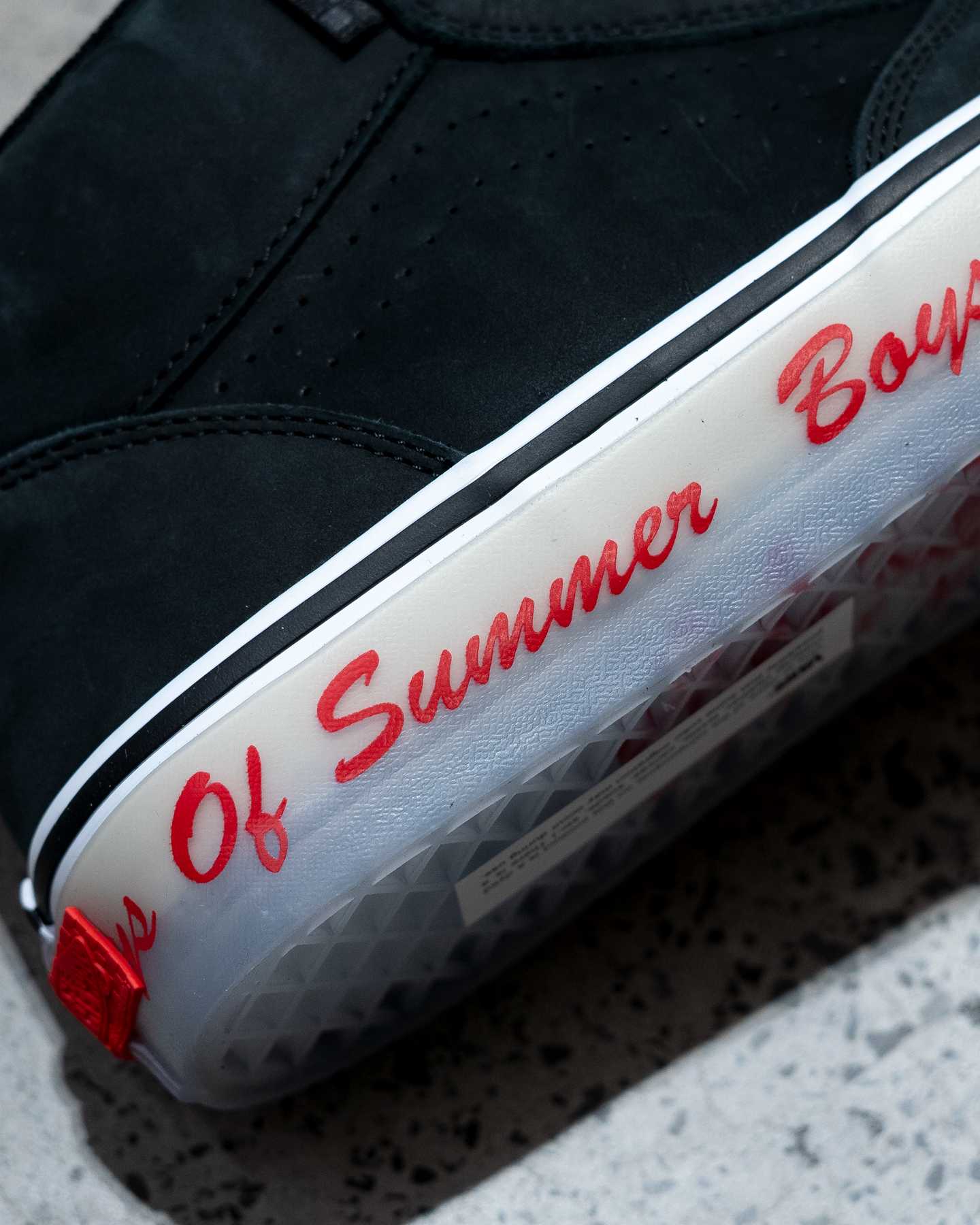 boys of summer branding on side of vans mc skate shoe