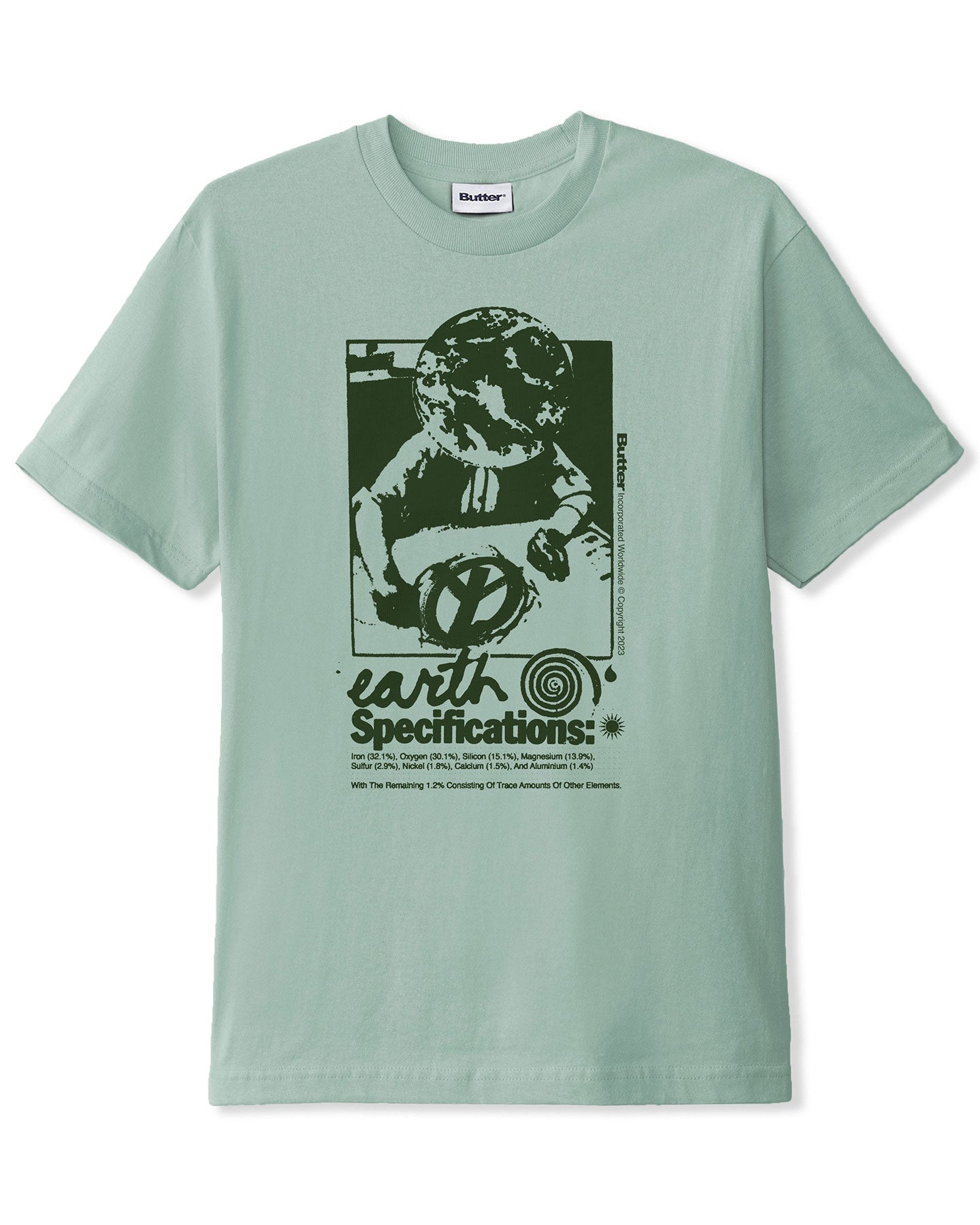 Butter Goods Earth Spec SS Tee - Ice