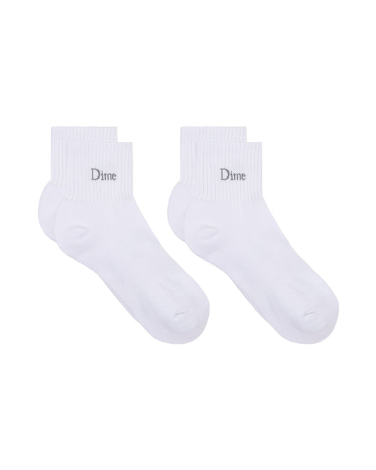 Dime Classic 2 Pack Socks - White