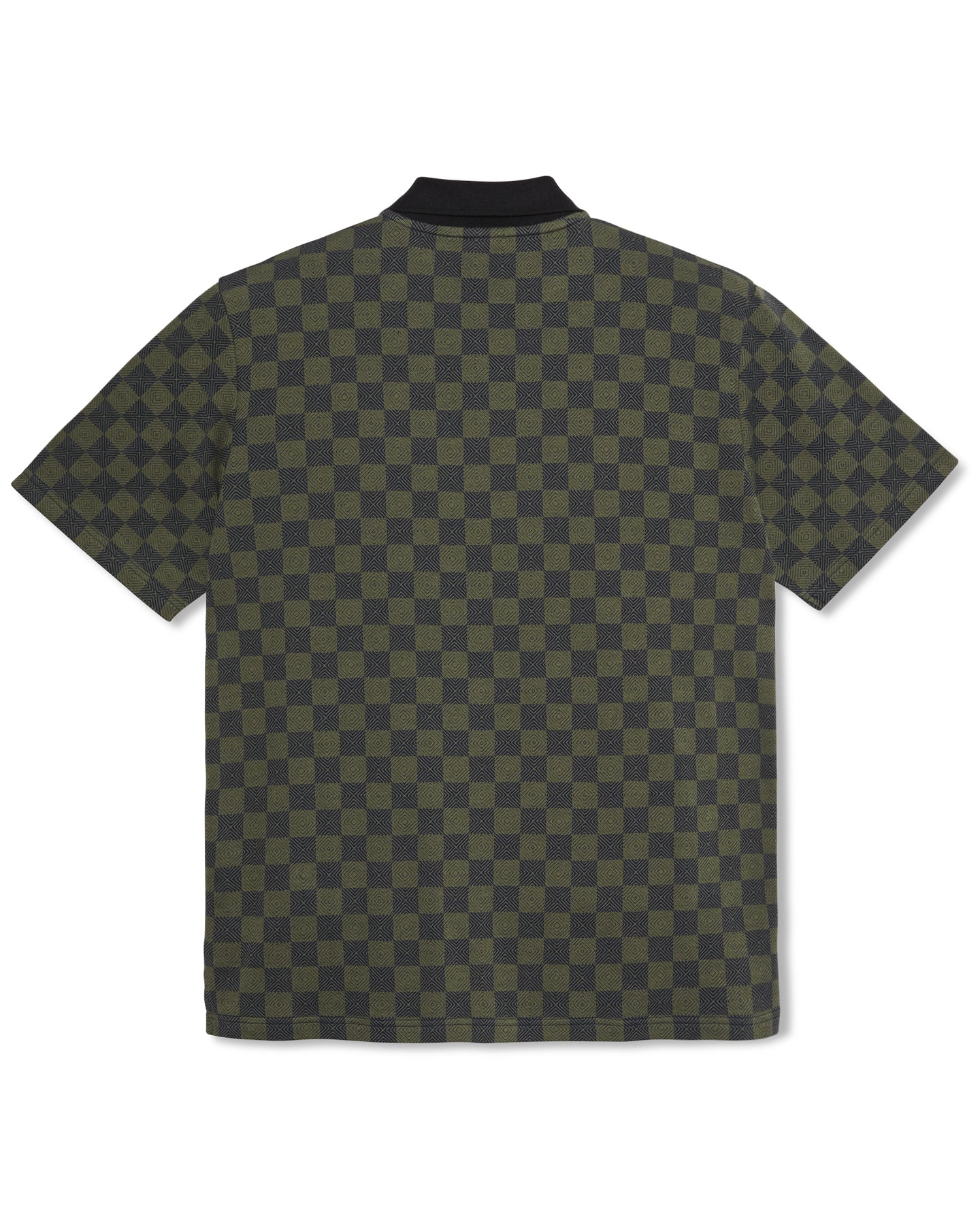 Polar Jacques Checkered SS Polo Shirt - Black / Green