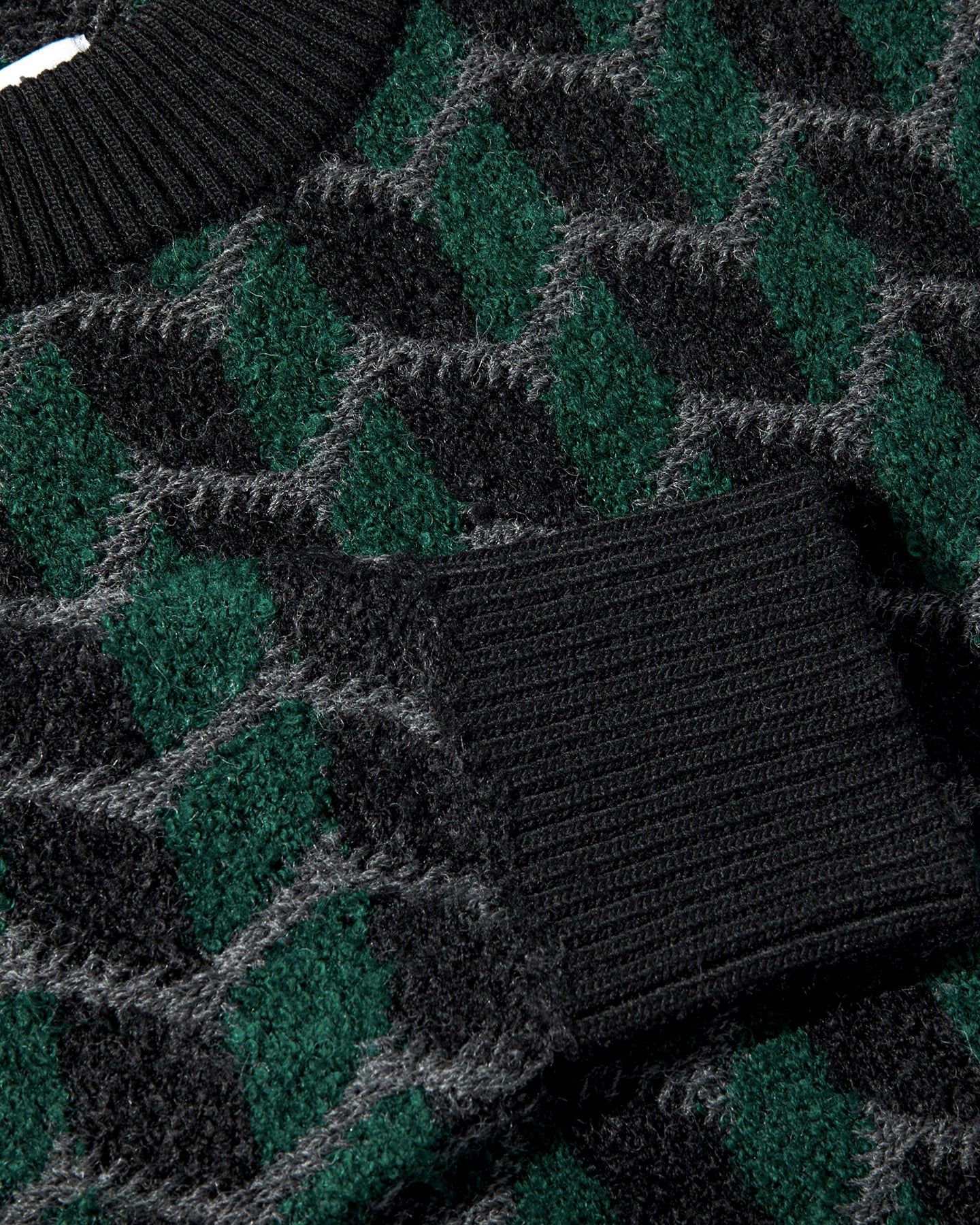 Polar Zig Zag Knit Sweater - Black / Dark Teal