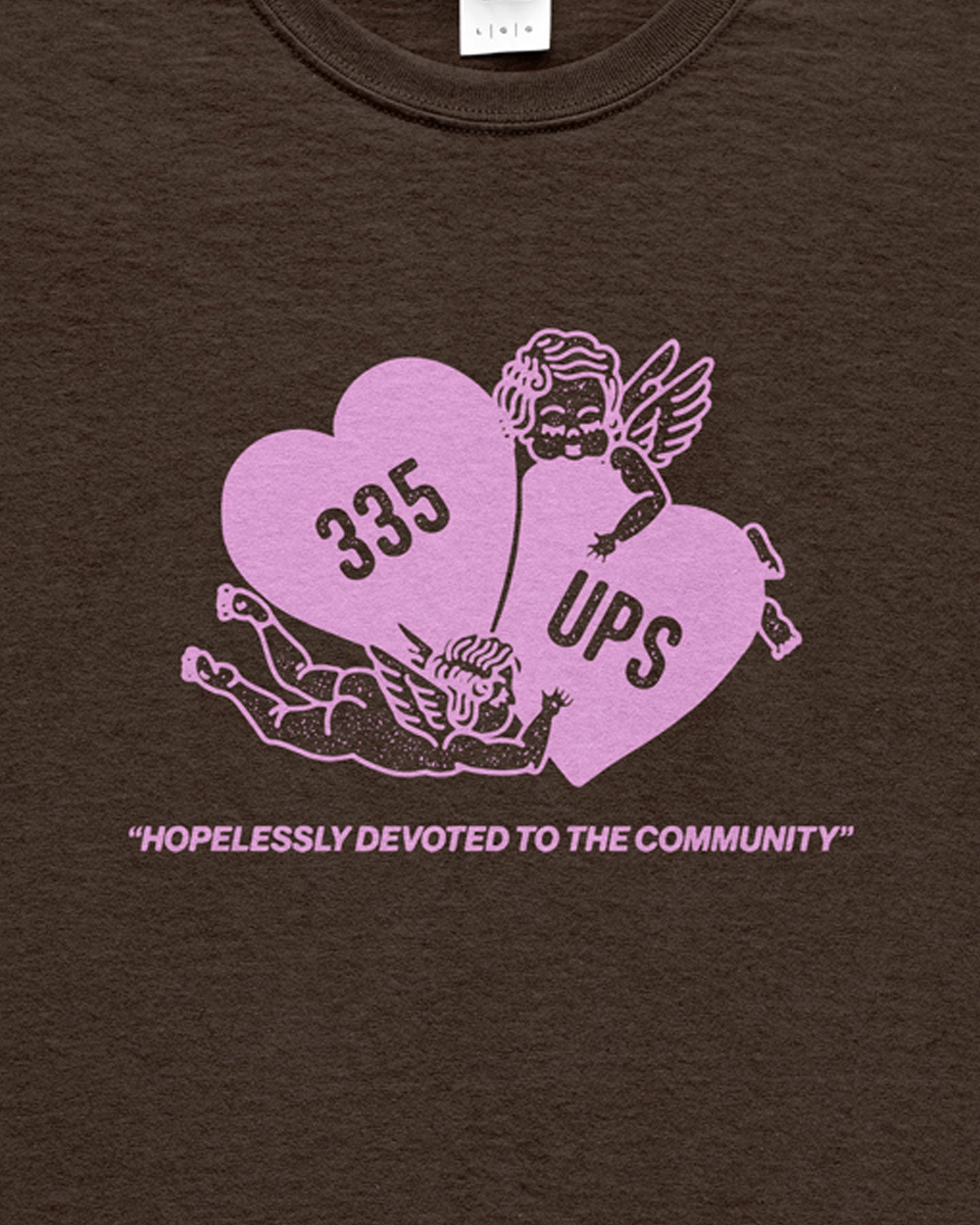 UPS x 335 Devoted SS Tee - Brown / Pink