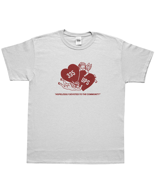 UPS x 335 Devoted SS Tee - White / Red